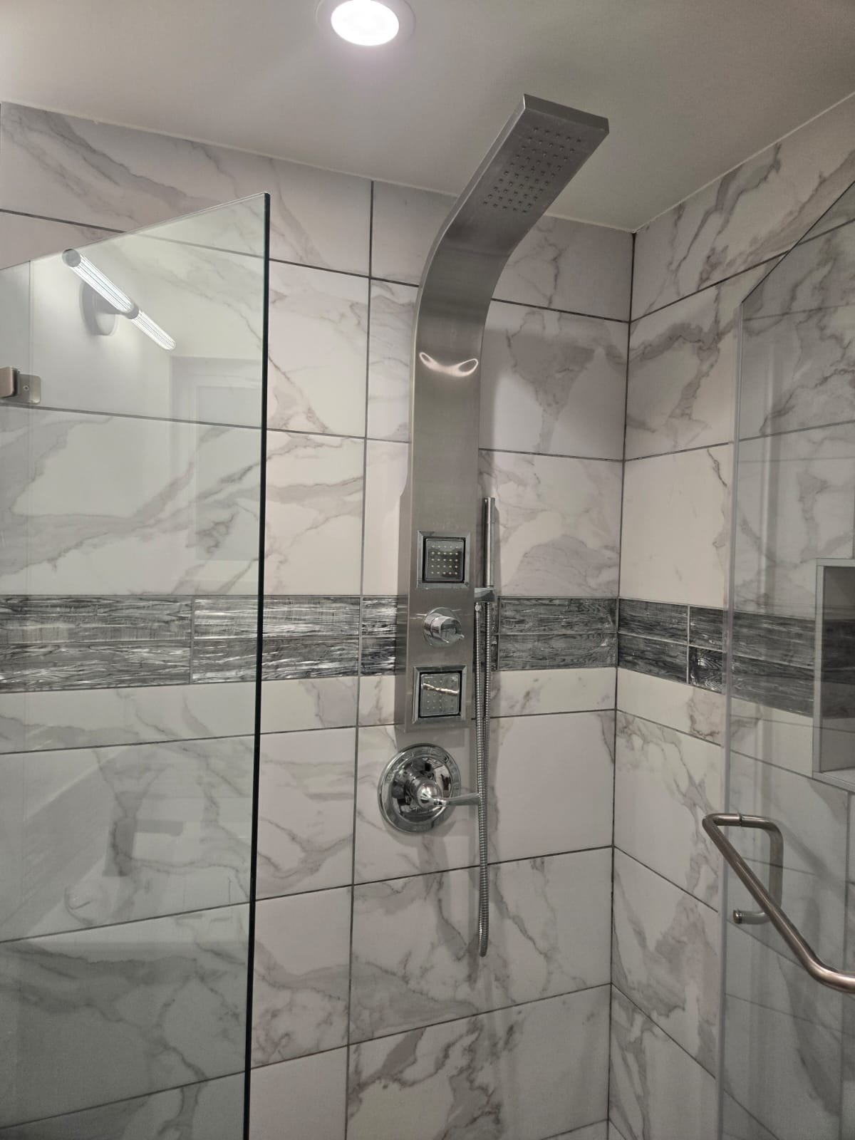 Luxury Construction and Calacatta Marble Baths in Beverly Hills by Ararat Builders Corp