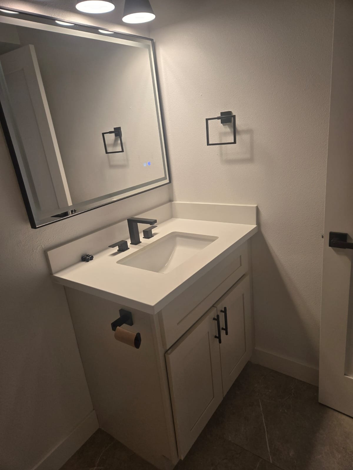 Pristine Wall Finishing and Custom Shaker Vanity by Ararat Builders Corp
